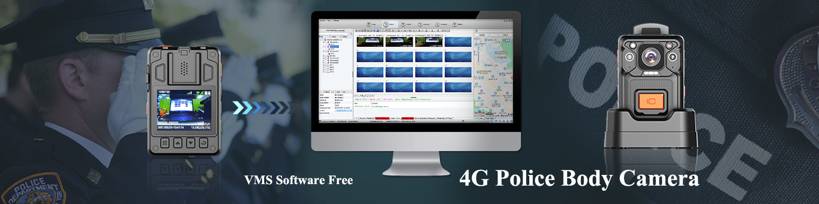 cámara gastada del cuerpo 4G