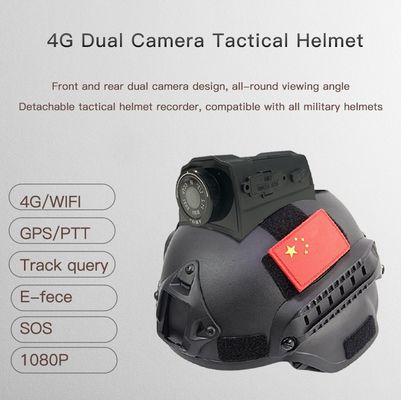 4G cámara táctica de casco con doble lente 1080P transmisión en vivo real