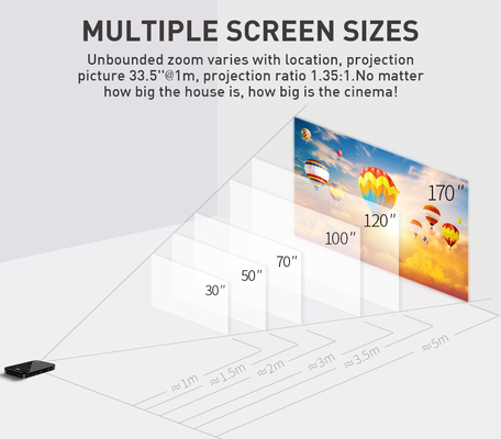 Mini proyector portátil de 30-120 pulgadas para cine en casa y películas al aire libre