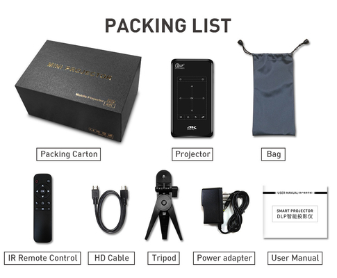 Mini proyector portátil de 30-120 pulgadas para cine en casa y películas al aire libre