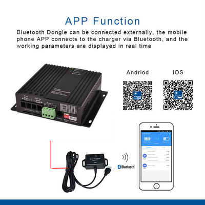 Cargador de batería DC DC 12V-12V 30A Soporte Bluetooth Cargador inteligente automático