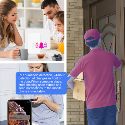 PIR Detection Smart Home Doorbell con la lente de la longitud focal F2.0 de 3m m y el control de la voz
