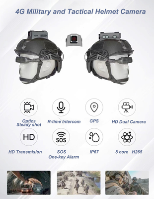 IP67 impermeable cámara de sombrero duro proporciona múltiples ángulos en tiempo real de video dinámico
