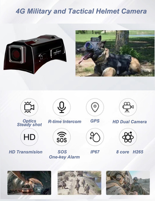 3G 4G Wi-Fi GPS Mini Cámara del casco inteligente Batería incorporada de 4000mAh para grabación de vídeo