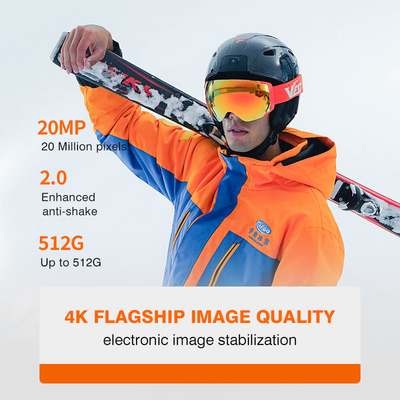 4K de alta definición del casco de esquí de la cámara anti agitación Bluetooth ruido reducción llamada