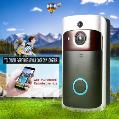 166 grados de campo de visión de ángulo WIFI Video de la campana de la puerta Detección de movimiento Vista remota en vivo