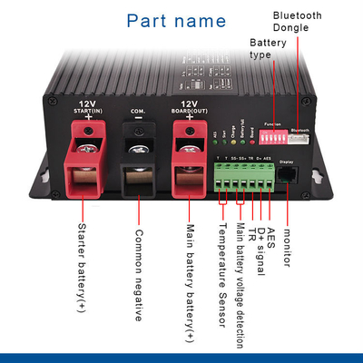 Cargador de batería de corriente continua a prueba de agua Bluetooth Compatible 12V Tecnología MPPT solar CE ROHS FCC certificado