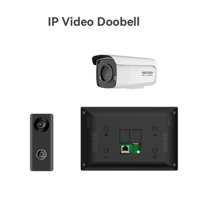 166° Ángulo de visión Todo Negro/Plata Campanilla de video WIFI 8 Mes Stand por formato codificado H.264