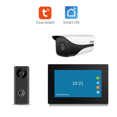 166° Ángulo de visión Todo Negro/Plata Campanilla de video WIFI 8 Mes Stand por formato codificado H.264