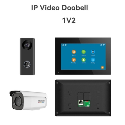 Todo negro WIFI Video Campanilla con 166 ° Gran Ángulo de Vista Grabación de tarjeta SD y detección de movimiento