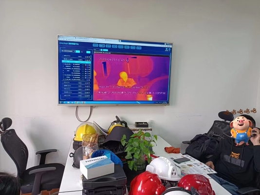 Cámara de casco de seguridad 4G para bomberos con pantalla LCD de visión a prueba de fuego a prueba de agua