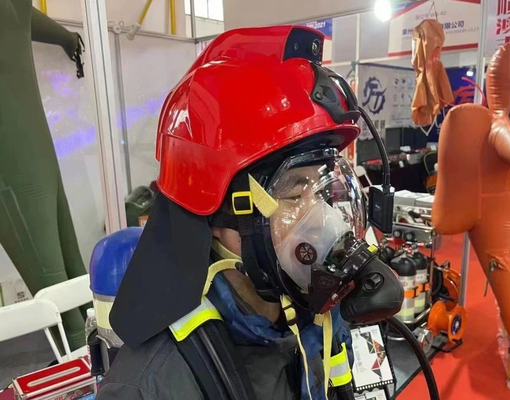 Cámara de casco de seguridad 4G para bomberos con pantalla LCD de visión a prueba de fuego a prueba de agua