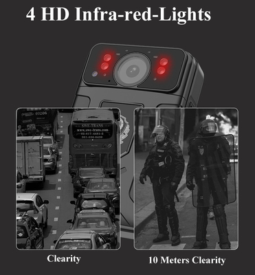 AI reconocimiento facial Policía cámaras corporales 2 Way Talk visión nocturna Sistema Android