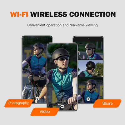 720P cámara de casco de seguridad con IP67 impermeable y temperaturas de funcionamiento a 70 grados C