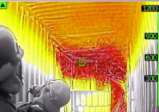 Camara de seguridad de casco de bomberos y rescate técnico con sensor de imagen térmica