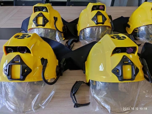 Camara de seguridad de casco de bomberos y rescate técnico con sensor de imagen térmica
