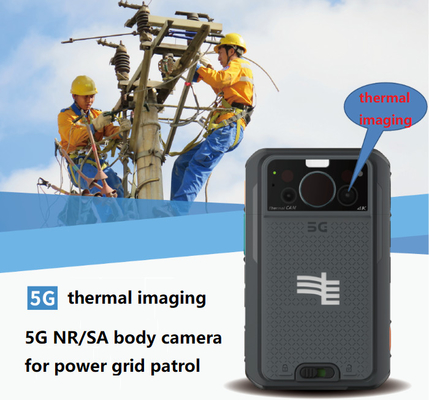 Batería reemplazable de 8000 mAh 5G cámara corporal con cámara trasera de 13MP y sensor giroscopio