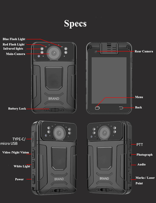 4G impermeable IP67 calificado cámaras usadas por la policía con seguimiento GPS 1080p Mini cámara