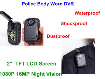 FCC aprobada, tarjeta gastada del registrador de Dvr de la policía 1080P de la cámara de vídeo 32G TF del cuerpo