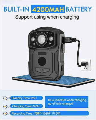 Resolución 4K IP68 Wifi cámaras usadas en el cuerpo H.264/H.265 codificación de vídeo con NFC y sistema Android 10