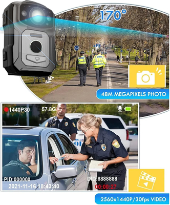 Resolución 4K IP68 Wifi cámaras usadas en el cuerpo H.264/H.265 codificación de vídeo con NFC y sistema Android 10