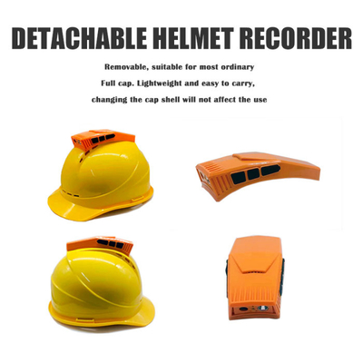 Apoya 16G/32G/64G Cámara de casco de seguridad de almacenamiento con tarjeta TF de 64GB Función GPS Grabación de 6 horas