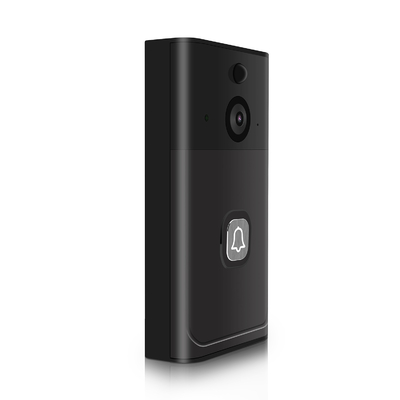 Campanilla de entrada de vídeo WIFI fotosensible con resolución de imagen 720P y método de grabación del gatillo del timbre en plata negra