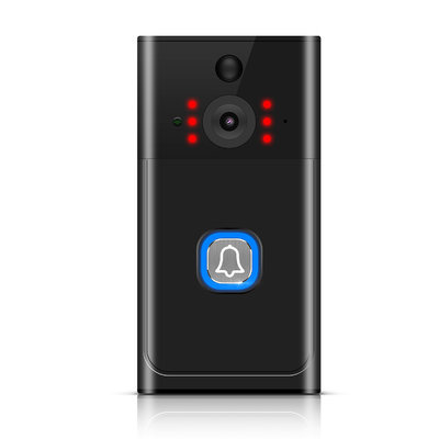 Formatos codificados H.264 y visión nocturna compatible con la batería de timbre de puerta de vídeo inalámbrico incluida para seguridad en el hogar
