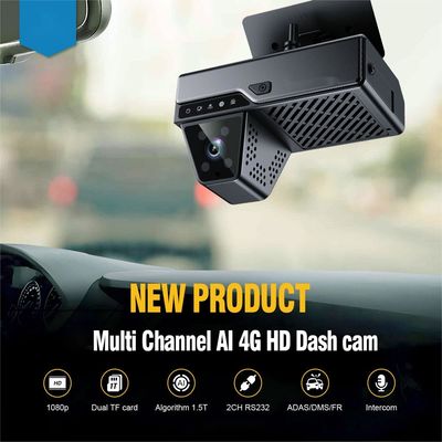 Reconocimiento facial 4G AI Dashcam ADAS DSM SOS GPS Sistema avanzado de asistencia a la conducción con compresión de video H.264/H.265