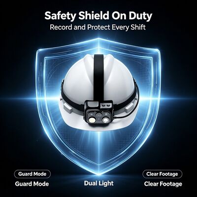 Cámara de casco de seguridad con pantalla táctil IPS de 2 pulgadas y cámara principal de visión nocturna de luz estelar para video superior