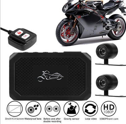 Grabación completa del lazo de HD AHD2053 AVI Motorcycle DVR Dual Camera