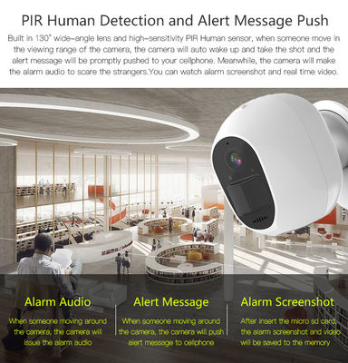 Prenda impermeable del sensor de la cámara de seguridad 1080P Cmos de IP66 6400mah 4G Wifi
