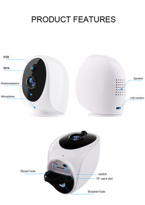 Cámara de seguridad 3400mA de Hi3518E SoC PIR Sensor 3IR LED Wifi