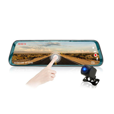 Tacto de 10 pulgadas que fluye la cámara 1080P de la rociada del coche del espejo de la vista posterior