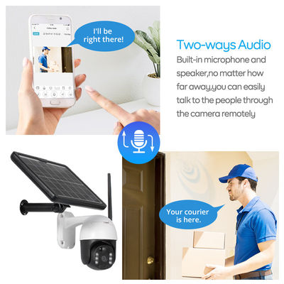 Cámara solar de la prenda impermeable IP66 de la cámara para exterior del sistema de seguridad 4G para el patio trasero