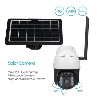 Cámara solar de la prenda impermeable IP66 de la cámara para exterior del sistema de seguridad 4G para el patio trasero