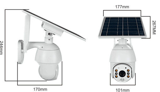 La cámara de seguridad solar 1080P de la batería de la cámara 4G apoya almacenamiento de la nube