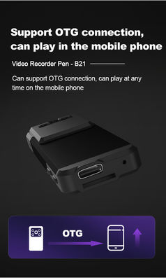 Visión nocturna 1050 de MAh Police Body Camera IP67 del almacenamiento 256GB