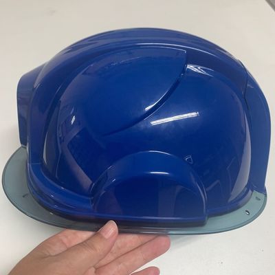 Casco elegante de la seguridad azul con la plataforma de supervisión central de 4G WIFI de la cámara de GPS del intercomunicador multi azul incorporado del diente