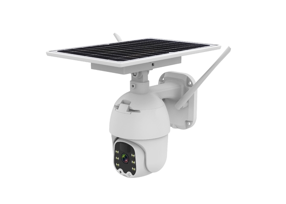 batería solar 170mA de WiFi de la luz de las estrellas de la cámara de los 30M Infrared Security 4G PTZ