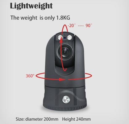 Cámara de la seguridad 4G PTZ de HD sincronización automática de la rotación de 360 grados