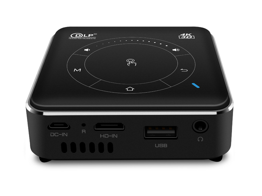 Lúmenes Mini Portable Projector del DLP 55 20000 horas de la vida de foco manual del tiempo