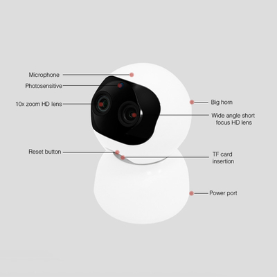 Cámara IP bidireccional del intercomunicador 1080P PTZ WIFI de la voz de la cámara de vigilancia binocular de PTZ