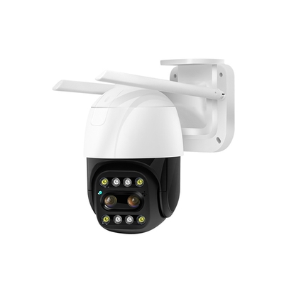 Visión nocturna dual atada con alambre del reconocimiento de la cámara de seguridad 1080P 2.0MP HD AI de la lente de WIFI
