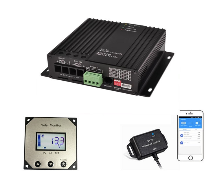 Cargador de batería de la FCC 30A DC DC para la batería sellada AGM LifePO4 de plomo-ácido del gel de litio