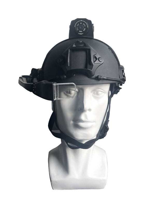 Seguridad 4G Casco táctico cámara de doble lente 1080P transmisión en vivo real