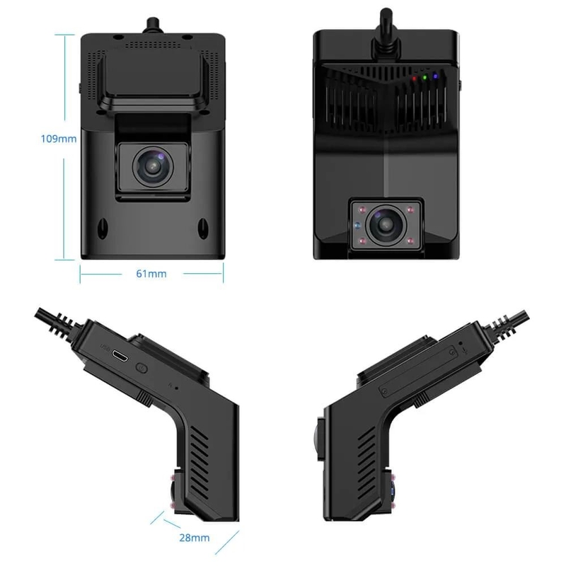 Definición 4G WiFi GPS Night Vision Dash Camera con registro de bucle y monitor de estacionamiento