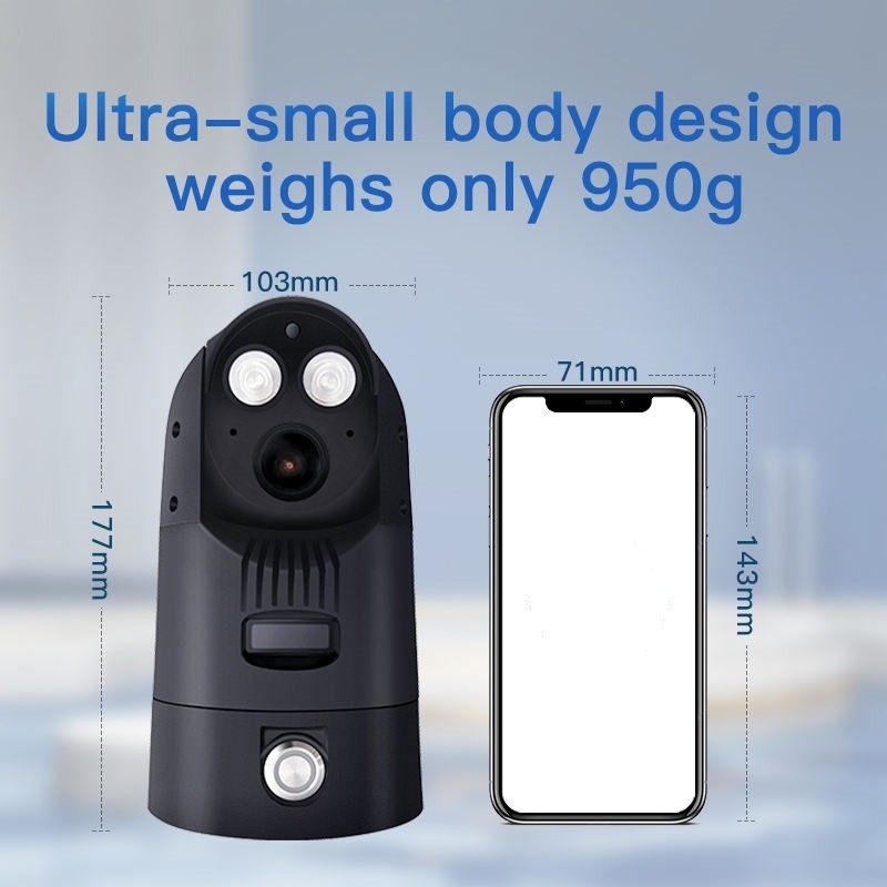 Apoya la cámara de vigilancia exterior GB28181 4X Zoom óptico 4G con visión nocturna IR efectiva