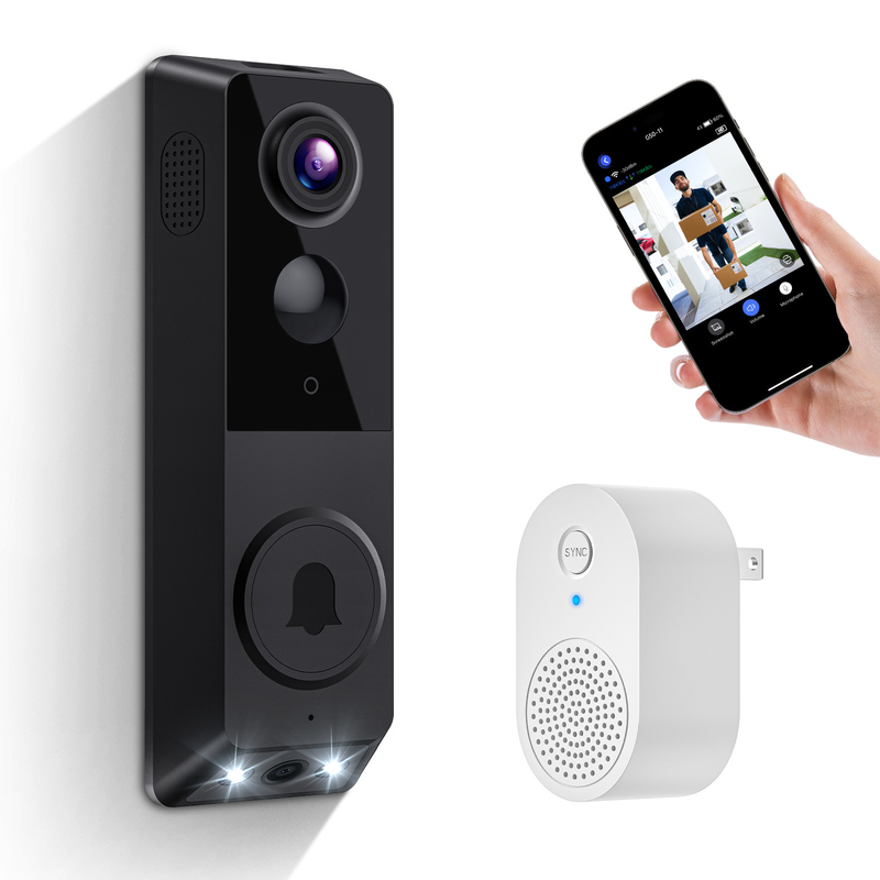 Apoya la visión nocturna IR Doble Camara Campanilla con comunicación de audio bidireccional y reconocimiento humano de IA fotosensible