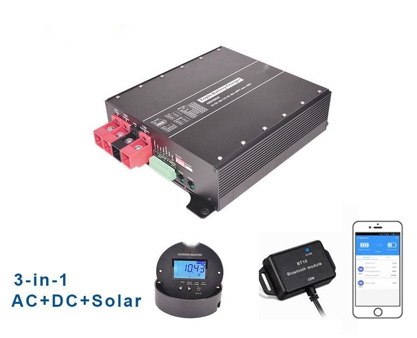 12V 30A Solar MPPT 250W 12V 20A Cargador de batería inteligente para RV Max Corriente 12A Accesorios Monitor MT-2 Sensor de temperatura